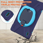 Custodia protettiva in silicone + PC con supporto e tracolla, For Samsung Galaxy Tab S7 FE T730