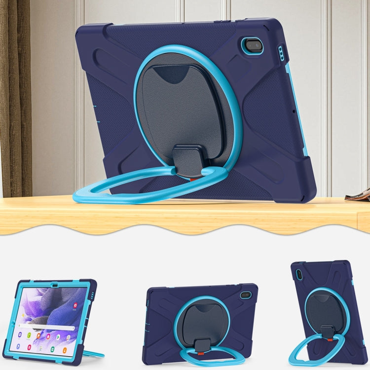 Custodia protettiva in silicone + PC con supporto e tracolla, For Samsung Galaxy Tab S7 FE T730