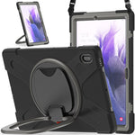 Custodia protettiva in silicone + PC con supporto e tracolla, For Samsung Galaxy Tab S7 FE T730