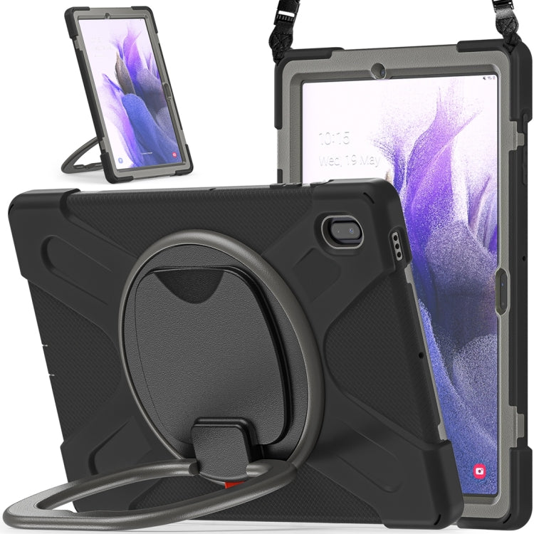 Custodia protettiva in silicone + PC con supporto e tracolla, For Samsung Galaxy Tab S7 FE T730