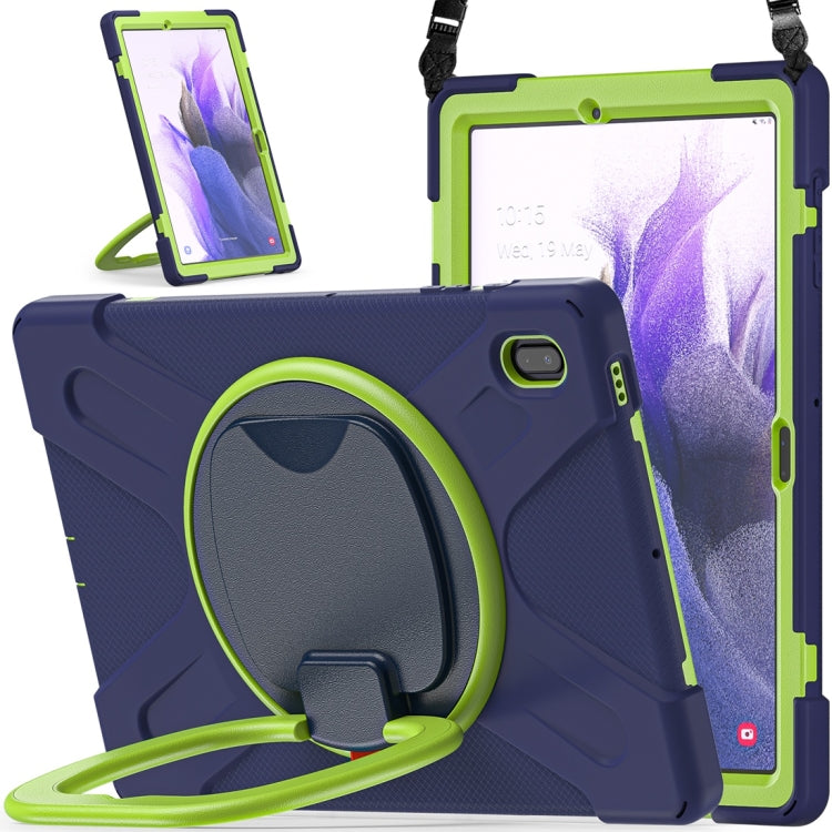 Custodia protettiva in silicone + PC con supporto e tracolla, For Samsung Galaxy Tab S7 FE T730