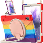 Custodia protettiva in silicone + PC con supporto e tracolla, For Samsung Galaxy Tab S7 FE T730