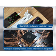WK WP-U56 Adattatore di alimentazione per caricabatterie da viaggio a ricarica rapida Dual USB 2A,, UK Plug, EU Plug