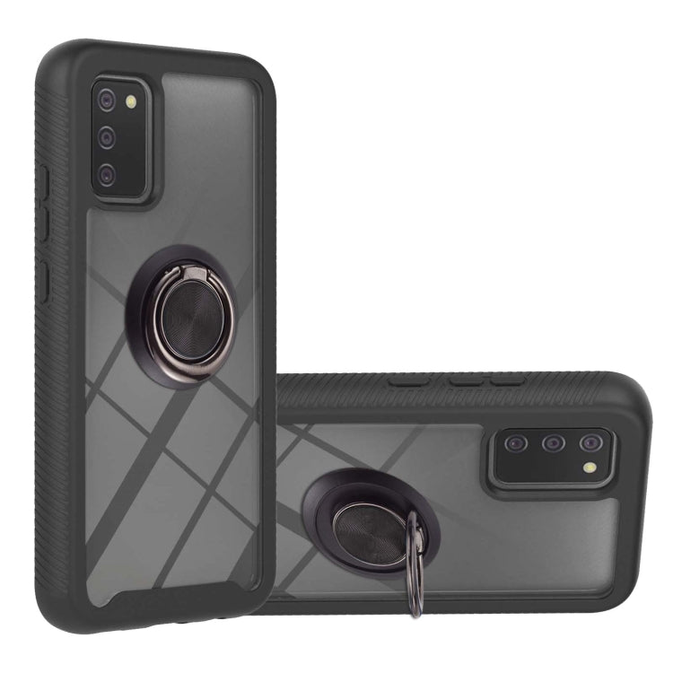 Starry Sky Solid Color Series Custodia protettiva antiurto per PC + TPU con supporto ad anello e funzione magnetica, For Samsung Galaxy A02s EU Version, For Samsung Galaxy A02s US Version, For Samsung Galaxy A02, For Samsung Galaxy A72 5G / 4G         ...
