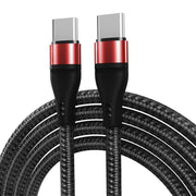 PD 60W Cavo dati intrecciato in nylon a ricarica rapida da USB-C/tipo-C a USB-C/tipo-C, 1m, 2m