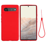 Custodia a copertura totale antiurto in silicone liquido Pure Color, For Google Pixel 6