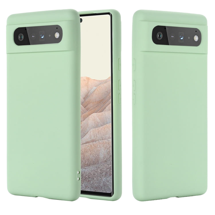 Custodia a copertura totale antiurto in silicone liquido Pure Color, For Google Pixel 6