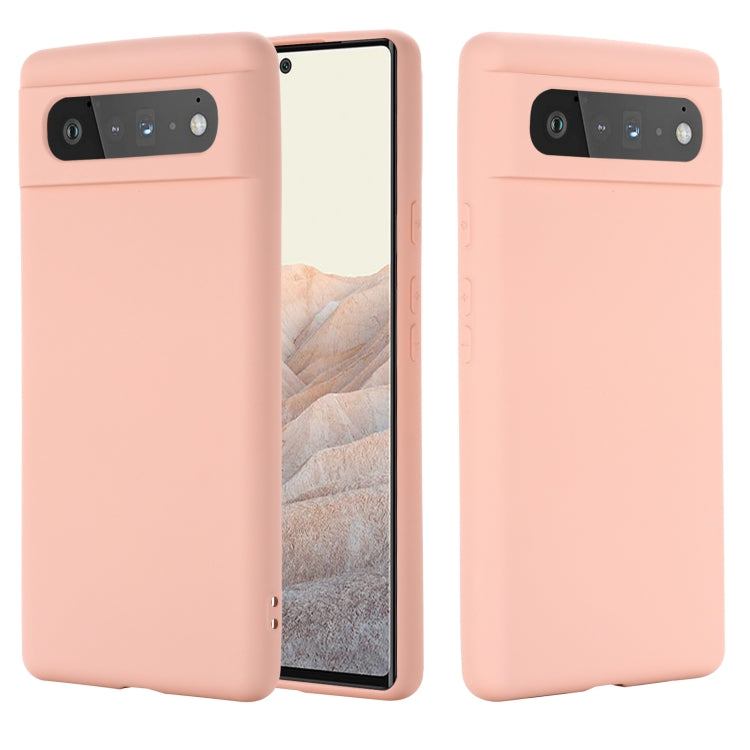 Custodia a copertura totale antiurto in silicone liquido Pure Color, For Google Pixel 6