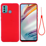 Custodia protettiva a copertura totale anticaduta in silicone liquido tinta unita, For Motorola Moto G60