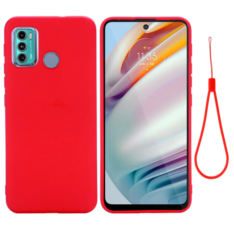 Custodia protettiva a copertura totale anticaduta in silicone liquido tinta unita, For Motorola Moto G60