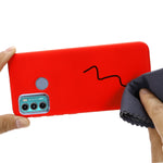 Custodia protettiva a copertura totale anticaduta in silicone liquido tinta unita, For Motorola Moto G60