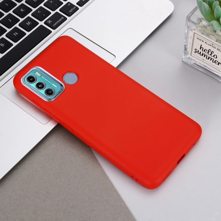 Custodia protettiva a copertura totale anticaduta in silicone liquido tinta unita, For Motorola Moto G60