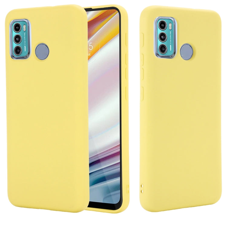 Custodia protettiva a copertura totale anticaduta in silicone liquido tinta unita, For Motorola Moto G60