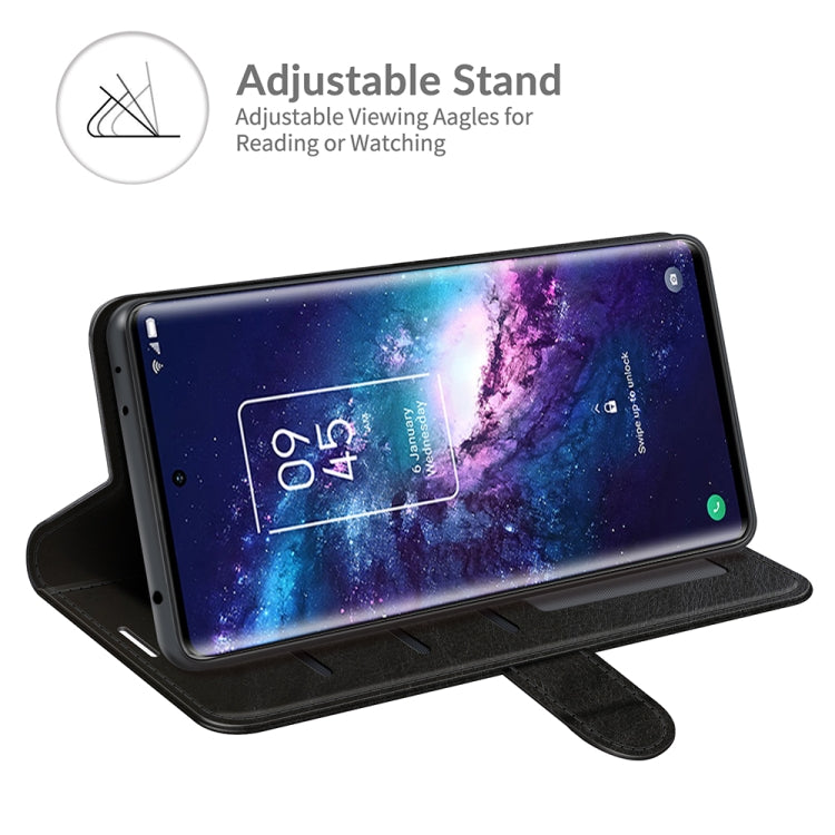 R64 Texture Custodia protettiva a vibrazione orizzontale singola con supporto e slot per schede e portafoglio e cornice per foto, For TCL 20 Pro 5G, For TCL 20S / 20 5G / 20L