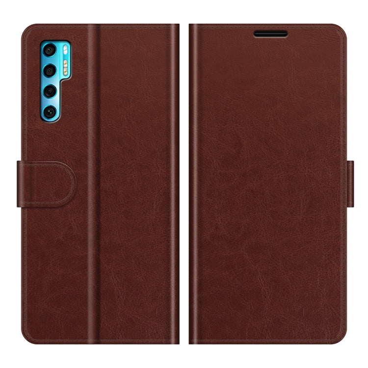 R64 Texture Custodia protettiva a vibrazione orizzontale singola con supporto e slot per schede e portafoglio e cornice per foto, For TCL 20 Pro 5G, For TCL 20S / 20 5G / 20L