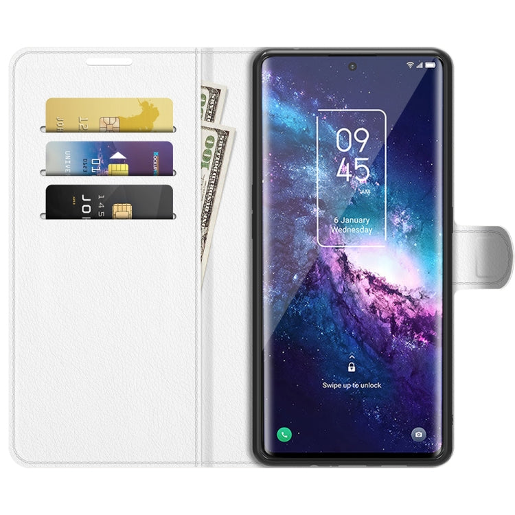 Litchi Texture Custodia protettiva a vibrazione orizzontale con supporto, slot per schede e portafoglio, For TCL 20 Pro 5G, For TCL 20S / 20 5G / 20L