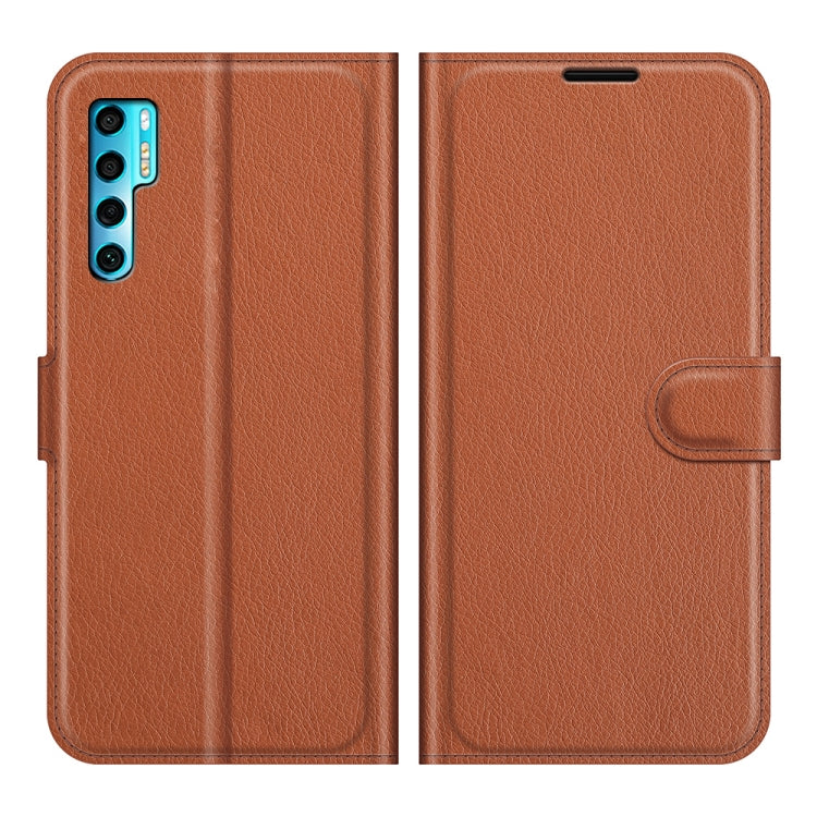 Litchi Texture Custodia protettiva a vibrazione orizzontale con supporto, slot per schede e portafoglio, For TCL 20 Pro 5G, For TCL 20S / 20 5G / 20L