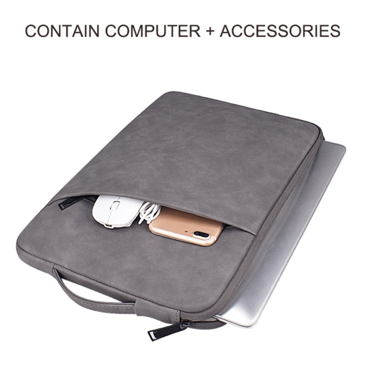ND08 Borsa interna per notebook in pelle di pecora, 13.3 inch, 14.1-15.4 inch