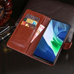 idewei Custodia in pelle a vibrazione orizzontale Crazy Horse Texture con supporto e slot per carte e portafoglio, For Infinix Note 10 Pro, For Lenovo K13, For Lenovo K13 Note