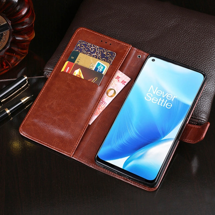 idewei Custodia in pelle a vibrazione orizzontale Crazy Horse Texture con supporto e slot per carte e portafoglio, For OnePlus Nord N200 5G, For Asus Zenfone 8 Flip, For Infinix Hot 10T