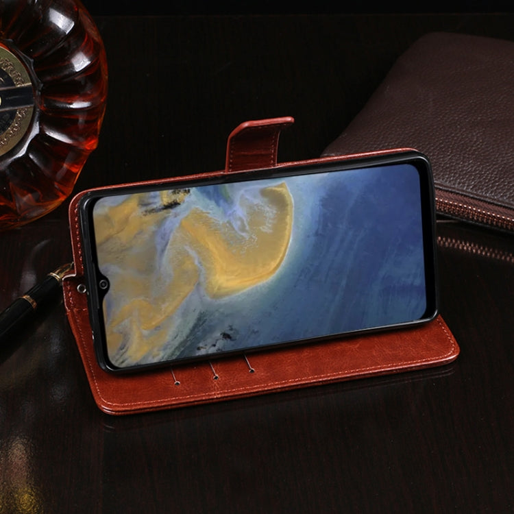 idewei Custodia in pelle a vibrazione orizzontale Crazy Horse Texture con supporto e slot per carte e portafoglio, For ZTE Blade A51, For ZTE Blade A71