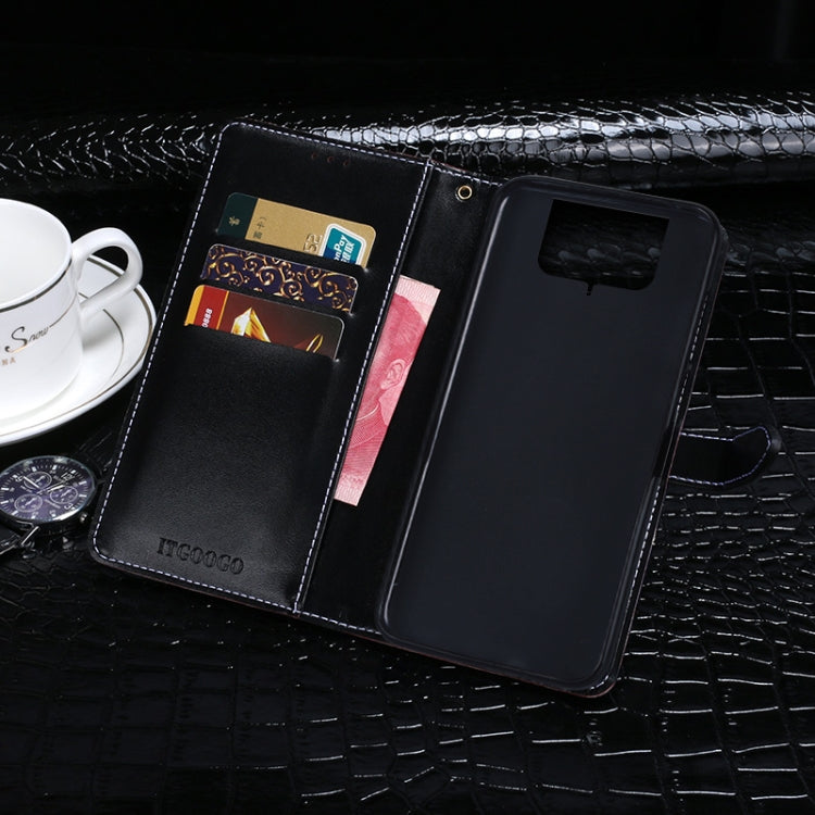 idewei Custodia in pelle a vibrazione orizzontale con struttura in coccodrillo con supporto e slot per carte e portafoglio, For Asus Zenfone 8 Flip, For Infinix Hot 10T, For Infinix Note 10 Pro, For Lenovo K13, For Lenovo K13 Note                      ...