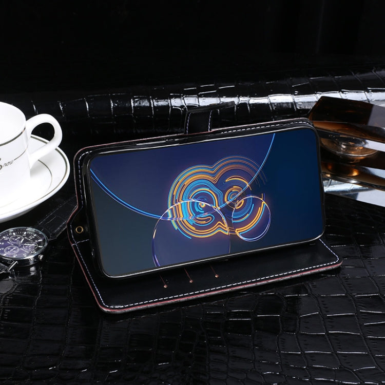 idewei Custodia in pelle a vibrazione orizzontale con struttura in coccodrillo con supporto e slot per carte e portafoglio, For Asus Zenfone 8 Flip, For Infinix Hot 10T, For Infinix Note 10 Pro, For Lenovo K13, For Lenovo K13 Note                      ...