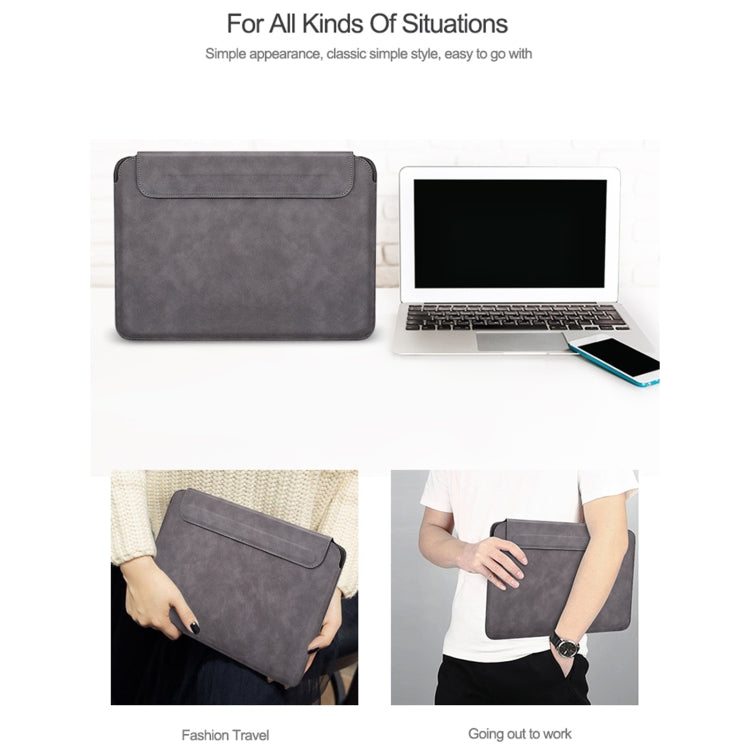 PU03 Borsa fodera per notebook in pelle di pecora leggera, 13.3 inch, 14.1-15.4 inch