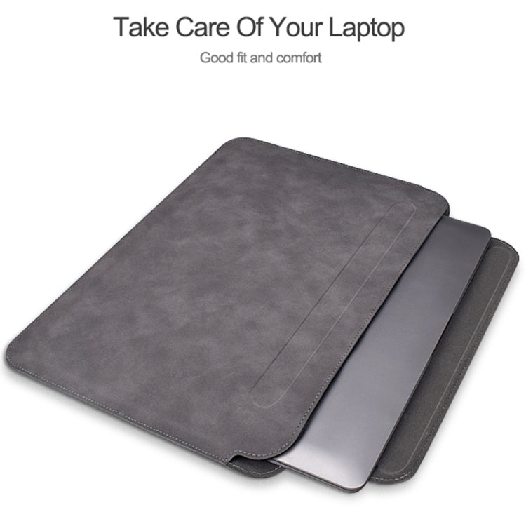 PU03 Borsa fodera per notebook in pelle di pecora leggera, 13.3 inch, 14.1-15.4 inch