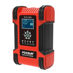 FOXSUR 12A / 12V / 24V Caricabatteria AGM per batteria al piombo a 7 stadi per auto / moto, 12A, US Plug, 12A, EU Plug, 12A, JP Plug, 12A, UK Plug