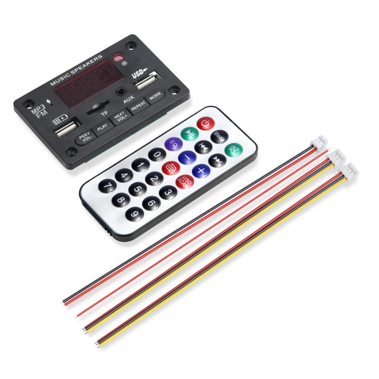 JX-810BT Scheda decodificatore lettore audio MP3 per auto 12V Radio FM USB, con Bluetooth / Controllo remoto / Registrazione, JX-810BT