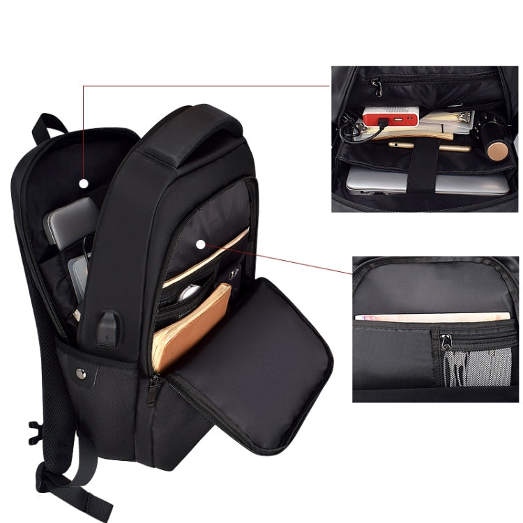 SJ01 Zaino per computer business casual con porta di ricarica USB, 13-15 inch Universal, 15.6-17.3 inch Universal