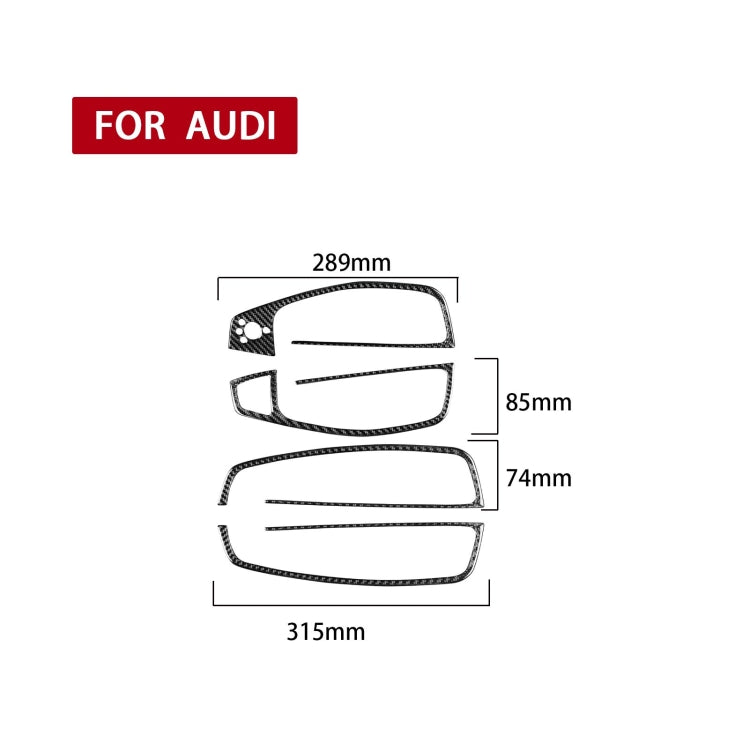 Adesivo decorativo in stile corto per sollevatore di vetro in fibra di carbonio per Audi A6 S6 C7 A7 S7 4G8 2012-2018, Glass Lifter Short Style, Left Drive, Glass Lifter Short Style, Right Drive