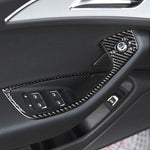 Adesivo decorativo in stile corto per sollevatore di vetro in fibra di carbonio per Audi A6 S6 C7 A7 S7 4G8 2012-2018, Glass Lifter Short Style, Left Drive, Glass Lifter Short Style, Right Drive
