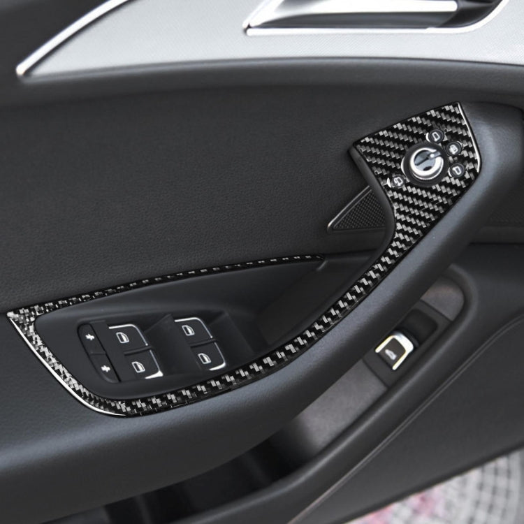 Adesivo decorativo in stile corto per sollevatore di vetro in fibra di carbonio per Audi A6 S6 C7 A7 S7 4G8 2012-2018, Glass Lifter Short Style, Left Drive, Glass Lifter Short Style, Right Drive