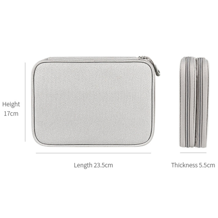 Borsa porta accessori digitale a doppio strato 25x18x6 cm