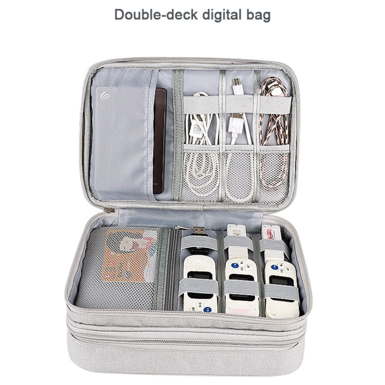 Borsa porta accessori digitale a doppio strato 25x18x6 cm