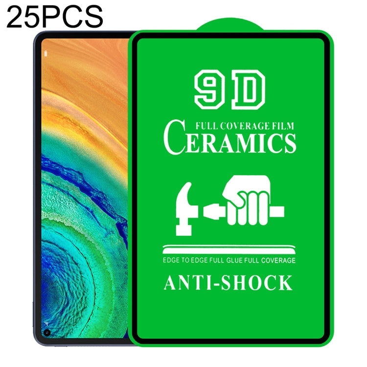 25 pellicole ceramiche per colla a schermo intero 9D a schermo intero, For Huawei Enjoy Tablet 2 10.1 inch (25 PCS), For Lenovo Tab M10 TB-X605L 10.1 inch (25 PCS), For Lenovo Tab M8 8 inch (25 PCS), For Huawei MediaPad M5 Lite 10.1 inch (25 PCS)      ...