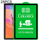 25 pellicole ceramiche per colla a schermo intero 9D a schermo intero, For Huawei Enjoy Tablet 2 10.1 inch (25 PCS), For Lenovo Tab M10 TB-X605L 10.1 inch (25 PCS), For Lenovo Tab M8 8 inch (25 PCS), For Huawei MediaPad M5 Lite 10.1 inch (25 PCS)      ...