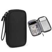 SM03 Borsa multifunzionale per accessori digitali con cordino, 19x11x3.5cm(Navy Blue), 19x11x3.5cm(Gray), 19x11x3.5cm(Pink), 19x11x3.5cm(Black)