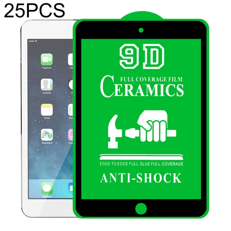 Pellicole vetro temperato 9D per iPad 9.7" e 10.2" 25 pezzi