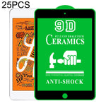 Pellicole vetro temperato 9D per iPad 9.7" e 10.2" 25 pezzi