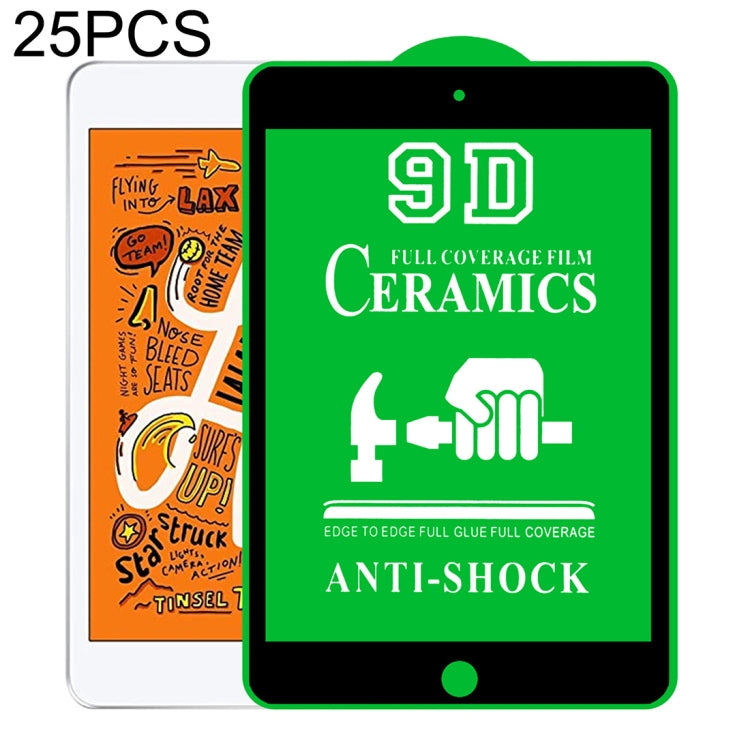 Pellicole vetro temperato 9D per iPad 9.7" e 10.2" 25 pezzi