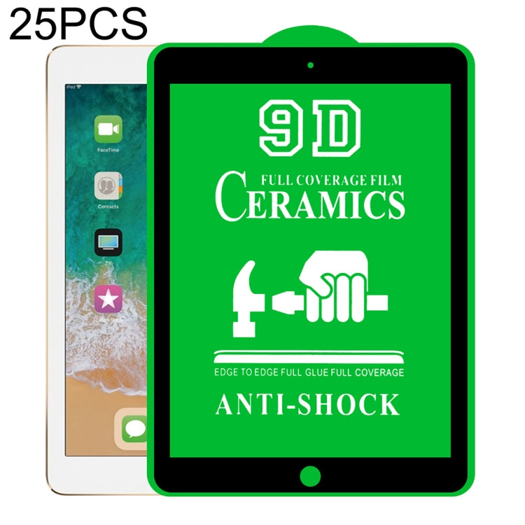 Pellicole vetro temperato 9D per iPad 9.7" e 10.2" 25 pezzi