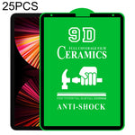 Pellicole vetro temperato 9D per iPad 9.7" e 10.2" 25 pezzi