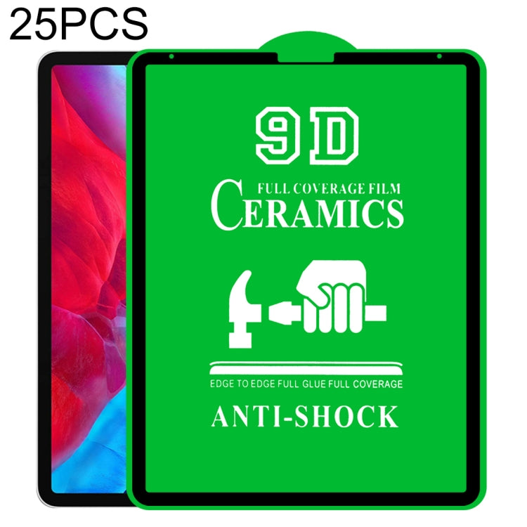 Pellicole vetro temperato 9D per iPad 9.7" e 10.2" 25 pezzi