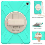 Custodia protettiva in silicone + PC con supporto e tracolla, For Amazon Kindle Fire HD 10 2021