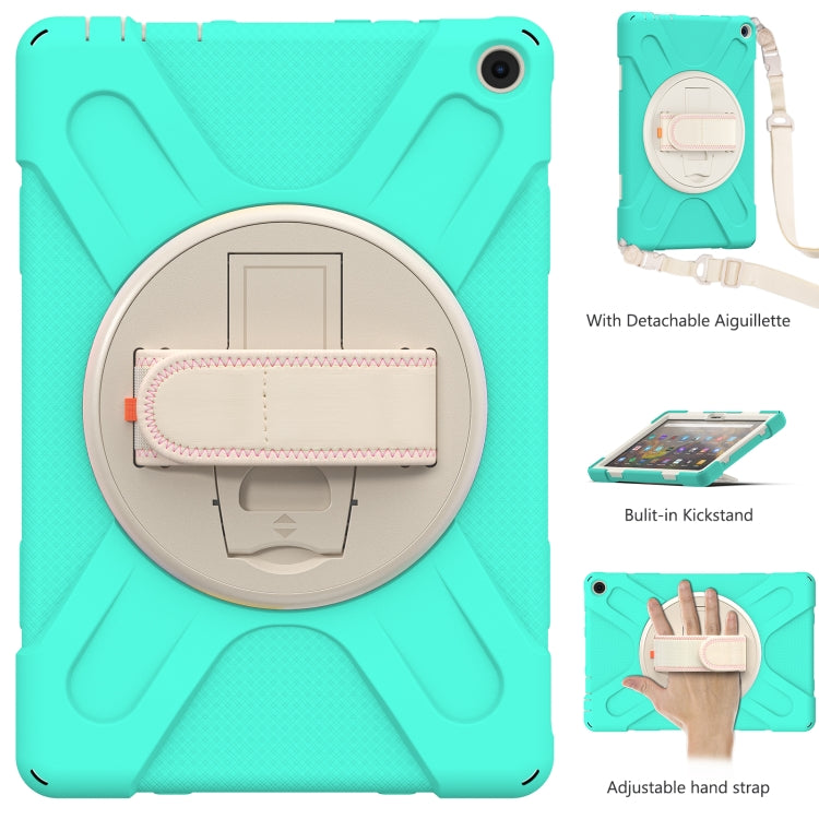 Custodia protettiva in silicone + PC con supporto e tracolla, For Amazon Kindle Fire HD 10 2021