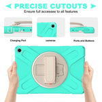Custodia protettiva in silicone + PC con supporto e tracolla, For Amazon Kindle Fire HD 10 2021