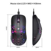 HXSJ A904 RGB Light Macro Programmazione Mouse meccanico da gioco cablato, A904